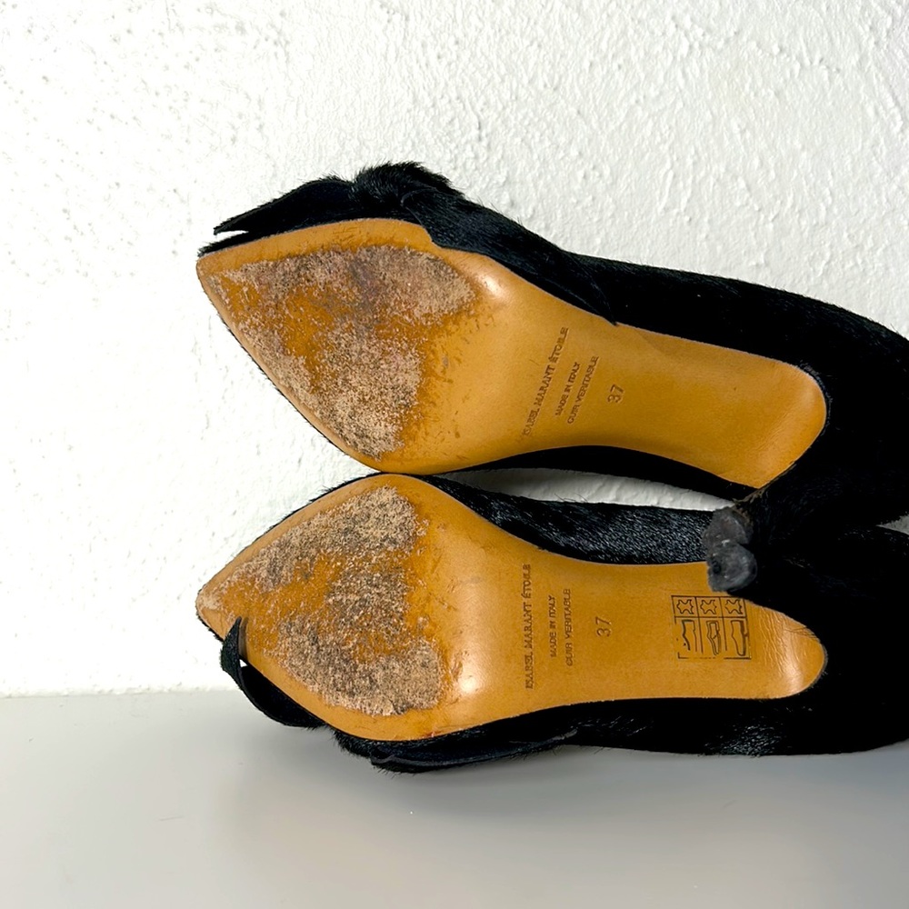 Isabel Marant Black Calf Hair Pump 37 - Picture 8 of 9